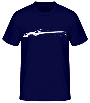 'Opel Cascada' Silhouette - T-shirt standard Homme - Bleu marine - Devant