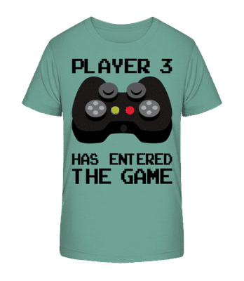 Player 3 Entered The Game - T-shirt bio Enfant Stanley Stella 2.0 - Bleu vert - Devant