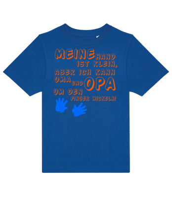 Oma Und Opa Lieben Mich - Kinder T-Shirt B&C - Royalblau - Vorne