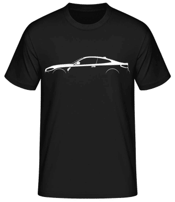 'BMW M4 Coupe G82' Silhouette - Camiseta básica para hombre - Negro - delante