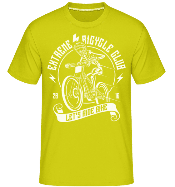 Preview: Let's Ride Bike -  Shirtinator Men's T-Shirt - Lime - Front