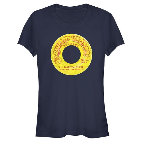 Aperçu: Disney - La princesse et la grenouille - Louis and the Fireflies - Femme T-shirt - Bleu marine - Devant