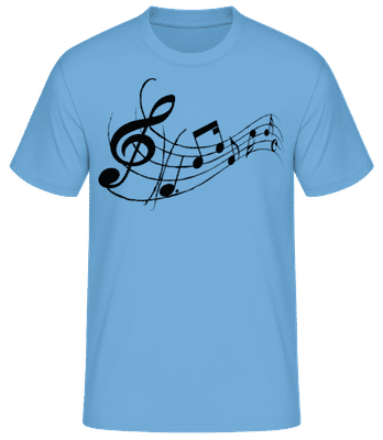 Music Notes Black 1 - Men's Basic T-Shirt - Light blue - Front