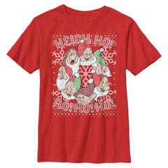 Disney - Snow White - Group Shot Seven Dwarf Sweater - Christmas - Kids T-Shirt