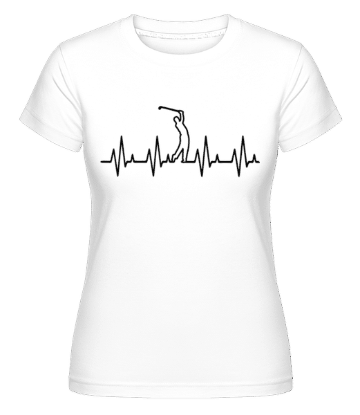 Aperçu: Rythme cardiaque de golf -  T-shirt Shirtinator femme - Blanc - Devant