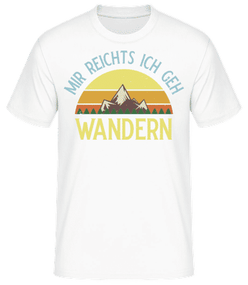Mir Reichts Ich Geh Wandern 1 - Männer Basic T-Shirt - Weiß - Vorne