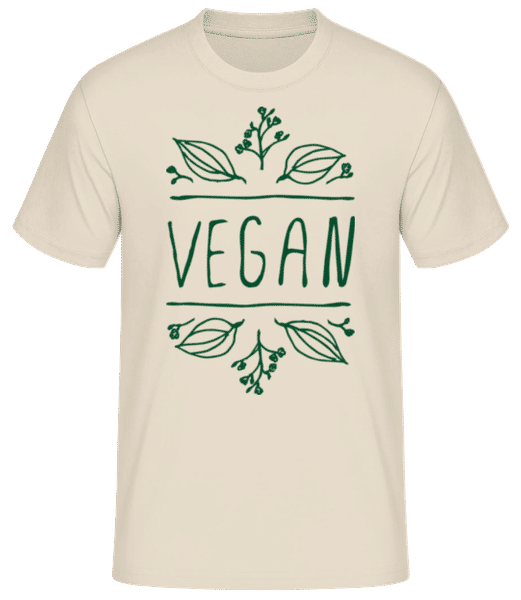 Aperçu: Signe Végétalien - T-shirt standard Homme - Crème - Devant