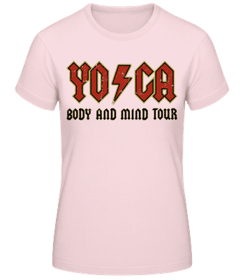 Yoga Body And Mind - Women's Basic T-Shirt - Pink - Front