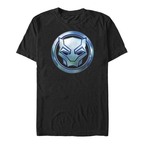 Aperçu: Marvel - Panthère noire Wakanda pour toujours - Logo Black Panther Sigil Metal - Homme T-shirt - Noir - Devant