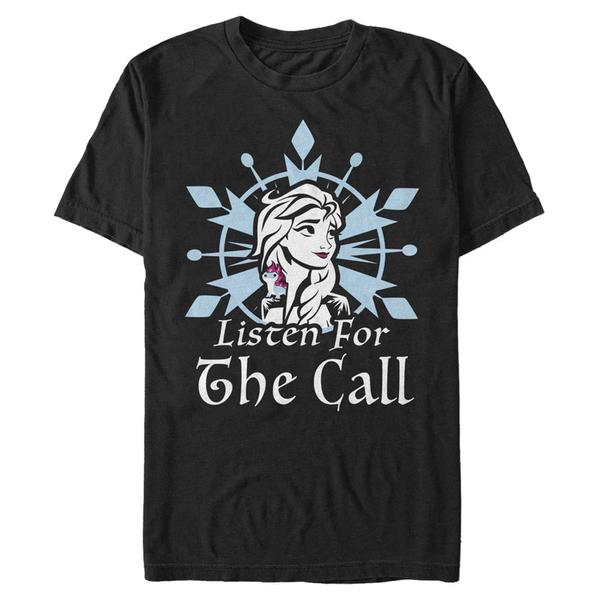 Aperçu: Disney - La Reine des neiges - Elsa Bruni - Homme T-shirt - Noir - Devant