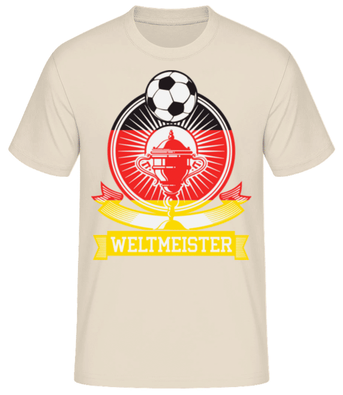 Vorschau: Weltmeister - Männer T-Shirt B&C - Creme - Vorne