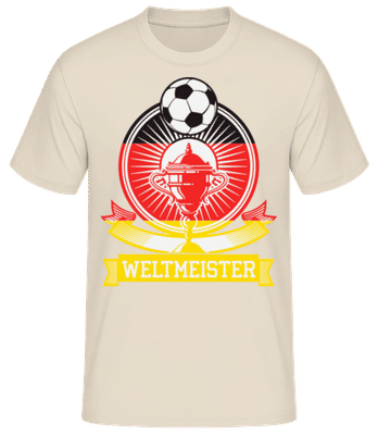 Weltmeister - Männer T-Shirt B&C - Creme - Vorne