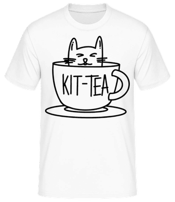 Kit Tea - Männer Basic T-Shirt - Weiß - Vorne