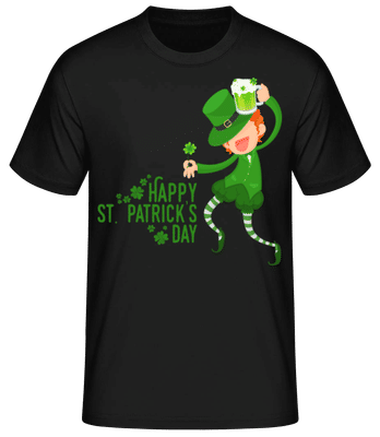 Happy St. Patrick's Day Logo - T-shirt standard Homme - Noir - Devant