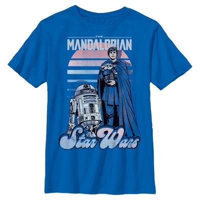 Star Wars - The Mandalorian - Luke Skywalker A Boy And His Droid - Enfant T-shirt - Bleu royal - Devant