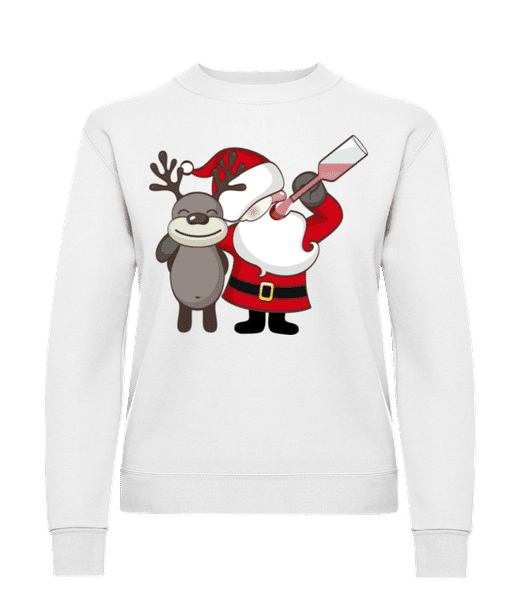 Aperçu: Fête De Noël - Sweatshirt Femme - Blanc - Devant