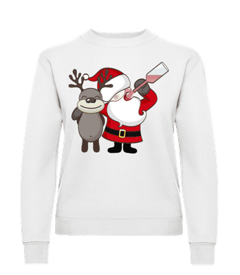 Fête De Noël - Sweatshirt Femme - Blanc - Devant