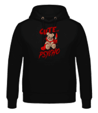 Cute  But Psycho - Men's Hoodie - Black - Front