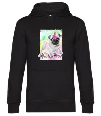 Whatevs - Sweat à capuche premium Unisexe - Noir - Devant