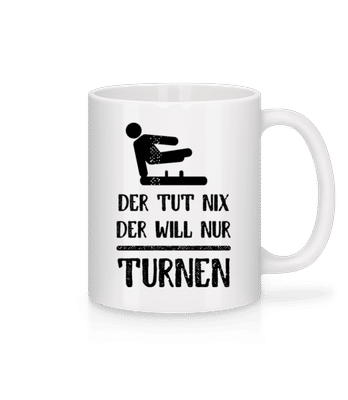 Der Tut Nix Nur Turnen - Tasse - Weiß - Vorne