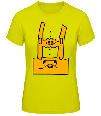 Lederhosen - Frauen T-Shirt B&C - Neon grün - Vorne