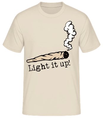 Cannabis Light It Up - Men's Basic T-Shirt - Cream - Front