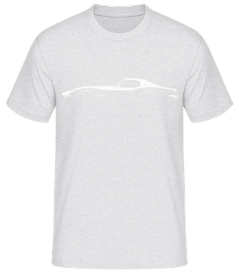 'Chevrolet Corvette C3' Silhouette - Männer Basic T-Shirt - Grau meliert - Vorne