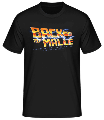 Mallorca Back To Malle - Männer Basic T-Shirt - Schwarz - Vorne