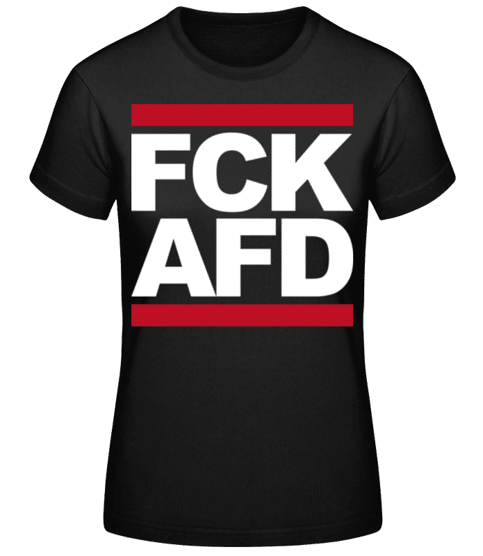 Vorschau: FCK AFD - Frauen Basic T-Shirt - Schwarz - Vorne