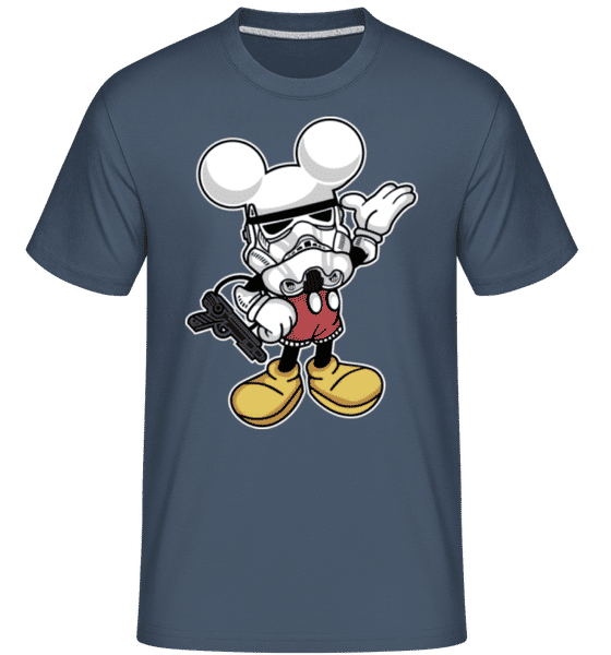 Aperçu: Mickey Trooper -  T-Shirt Shirtinator homme - Bleu denim - Devant
