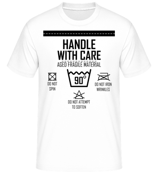Aperçu: Handle With Care 90 -  T-Shirt Shirtinator homme - Blanc - Devant