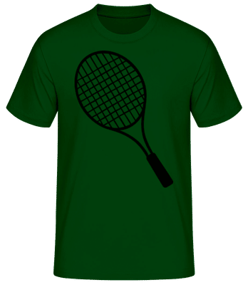 Tennisschläger - Männer Basic T-Shirt - Flaschengrün - Vorne