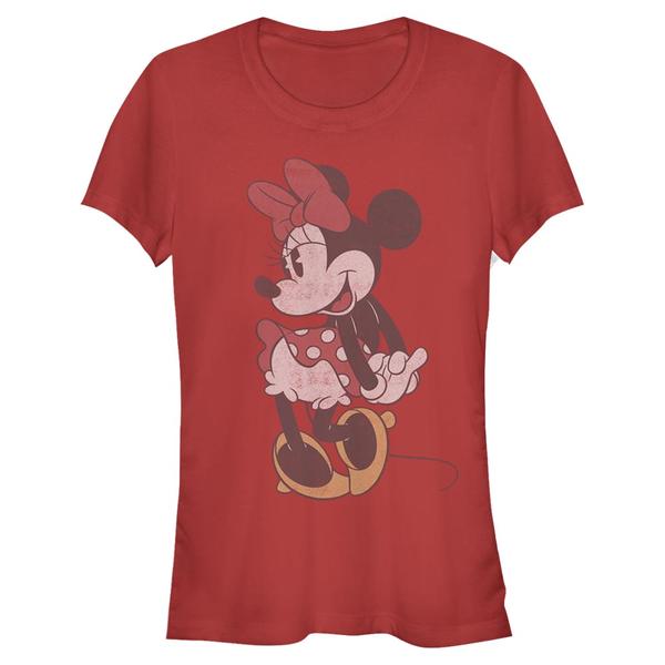 Aperçu: Disney Classics - Mickey Mouse - Minnie Mouse Classic Vintage Minnie - Femme T-shirt - Rouge - Devant