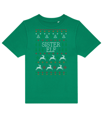 Sister Elf - Dětské tričko B&C - Irish green - Napřed