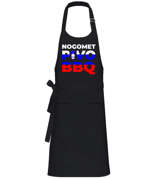 Nogomet Pivo BBQ - Tablier professionnel - Noir - Devant