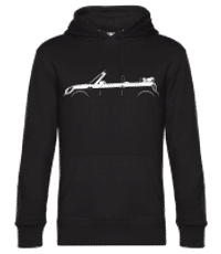 'Mini Cooper Cabrio (R57)' Silhouette - Pánska štandardná mikina s kapucňou - Čierna - Predné