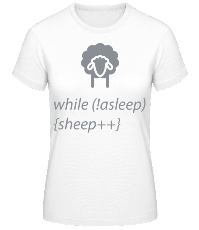 Vista previa: While Not Asleep - Camiseta básica de mujer - Blanco - delante