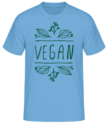 Signe Végétalien - T-shirt standard Homme - Bleu clair - Devant