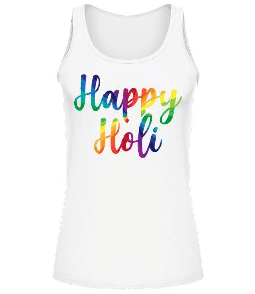 Aperçu: Happy Holi - Débardeur Femme - Blanc - Devant