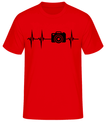 Kamera Amplitude - Männer Basic T-Shirt - Rot - Vorne