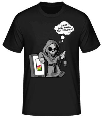Zieht Der Ampel Den Stecker - Männer Basic T-Shirt - Schwarz - Vorne