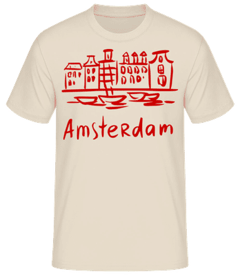 Amsterdam Chinese Style Red - Camiseta básica para hombre - Crema - delante