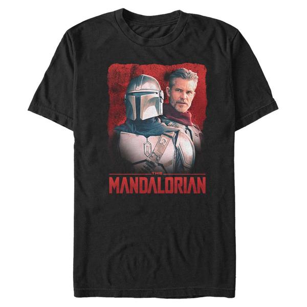 Aperçu: Star Wars - The Mandalorian - Mandalorian & the Marshal Mando and Cobb - Homme T-shirt - Noir - Devant