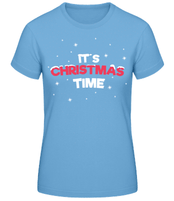 It's Christmas Time - Dámske basic tričko - Svetlo modrá - Predné