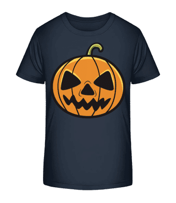 Halloween Pumpkin - Kid's Organic T-Shirt Stanley Stella 2.0 - Navy - Front