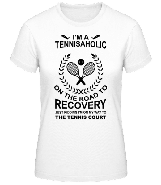 Aperçu: I'm A Tennisaholic Wreath - T-shirt femme B&C - Blanc - Devant
