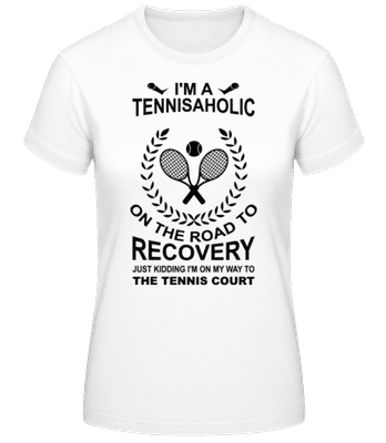 I'm A Tennisaholic Wreath - T-shirt femme B&C - Blanc - Devant