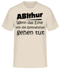 ABIthur Das Elite Gehen Tut - Männer Basic T-Shirt - Creme - Vorne