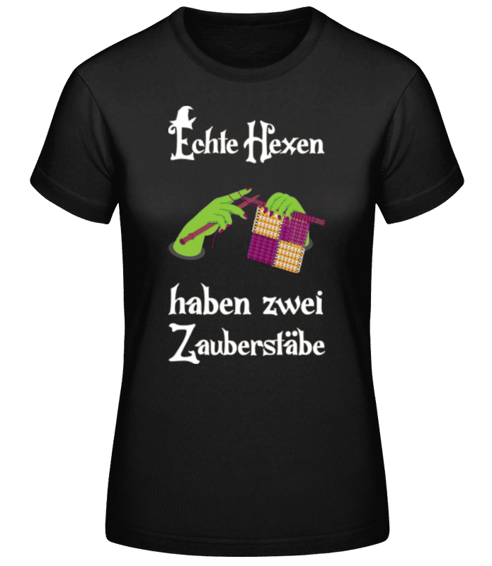 Vorschau: Echte Hexen - Frauen Basic T-Shirt - Schwarz - Vorne