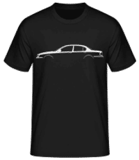 'Jaguar X-Type' Silhouette - Camiseta básica para hombre - Negro - delante